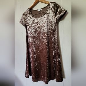 Socialite Velvet Dress Mushroom Gray